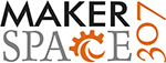 Maker Space 307 blk grey orange 150x57 pix